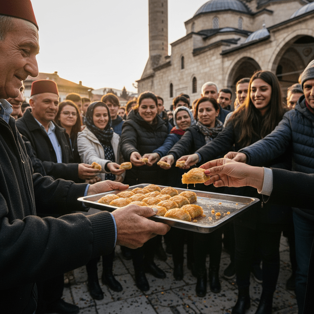 Gradonačelnica Karić dijeli bajramsku baklavu sa građanima